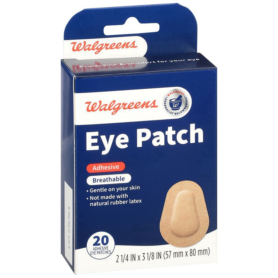 slide 3 of 3, Walgreens Non-Sterile Eye Patches 2.25x, 20 ct; 3.125 2 1/4 inch x 3 1/8 inch