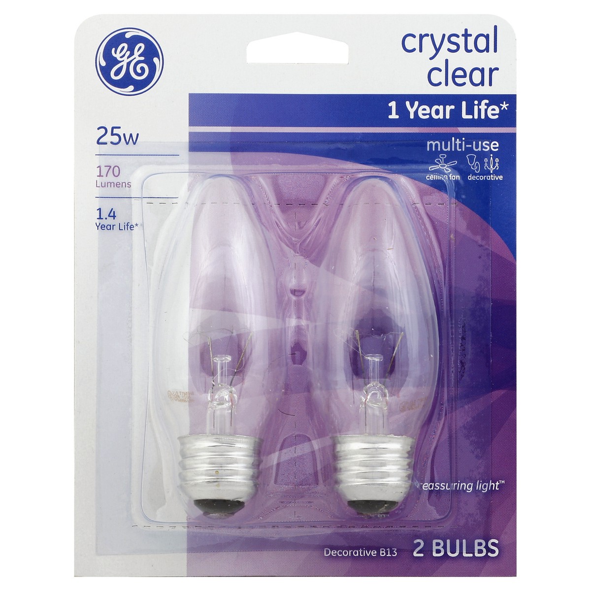 slide 3 of 3, GE Light Bulbs 2 ea, 2 ct