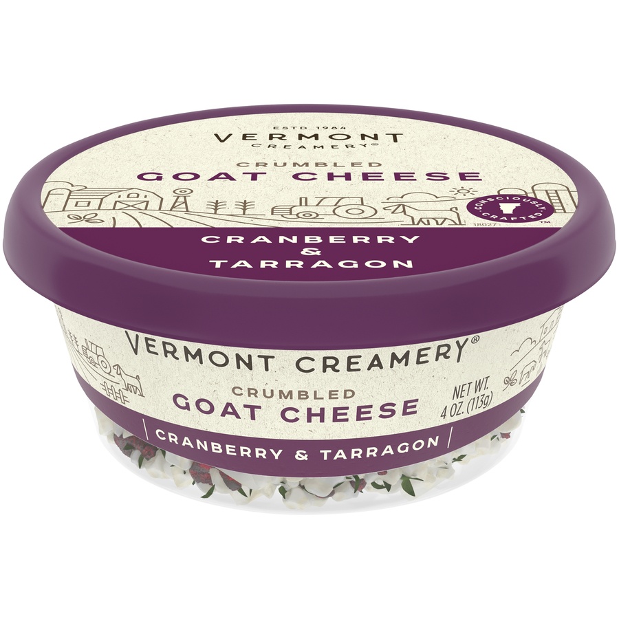 slide 1 of 8, Vermont Creamery Cranberry Tarragon Crumbled Goat Cheese, 4 oz