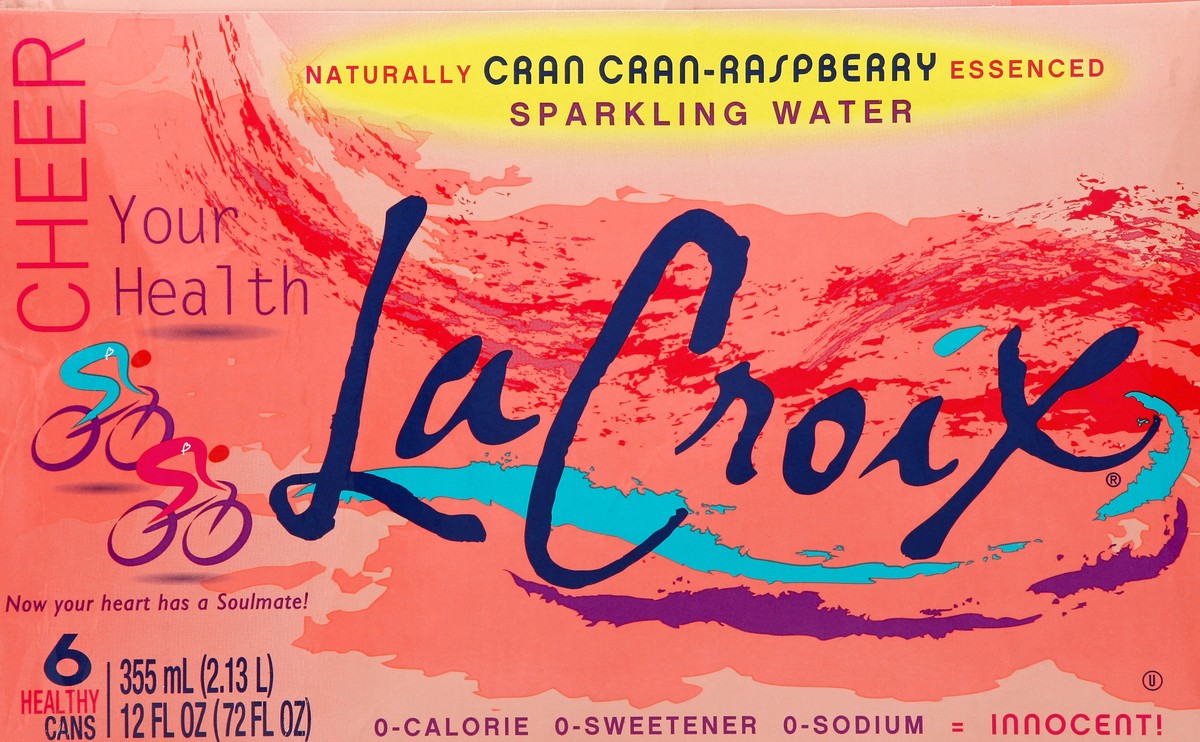 slide 3 of 6, La Croix Sparkling Water Razz Cranberry - 6 ct; 12 oz, 6 ct; 12 oz