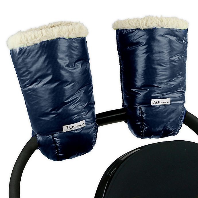 slide 1 of 1, 7AM Enfant Warmmuff Stroller Gloves with Plush Lining - Oxford Blue Polar, 1 ct