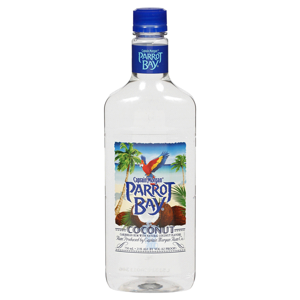 slide 1 of 1, Captain Morgan Parrot Bay Coconut Rum, 750 ml