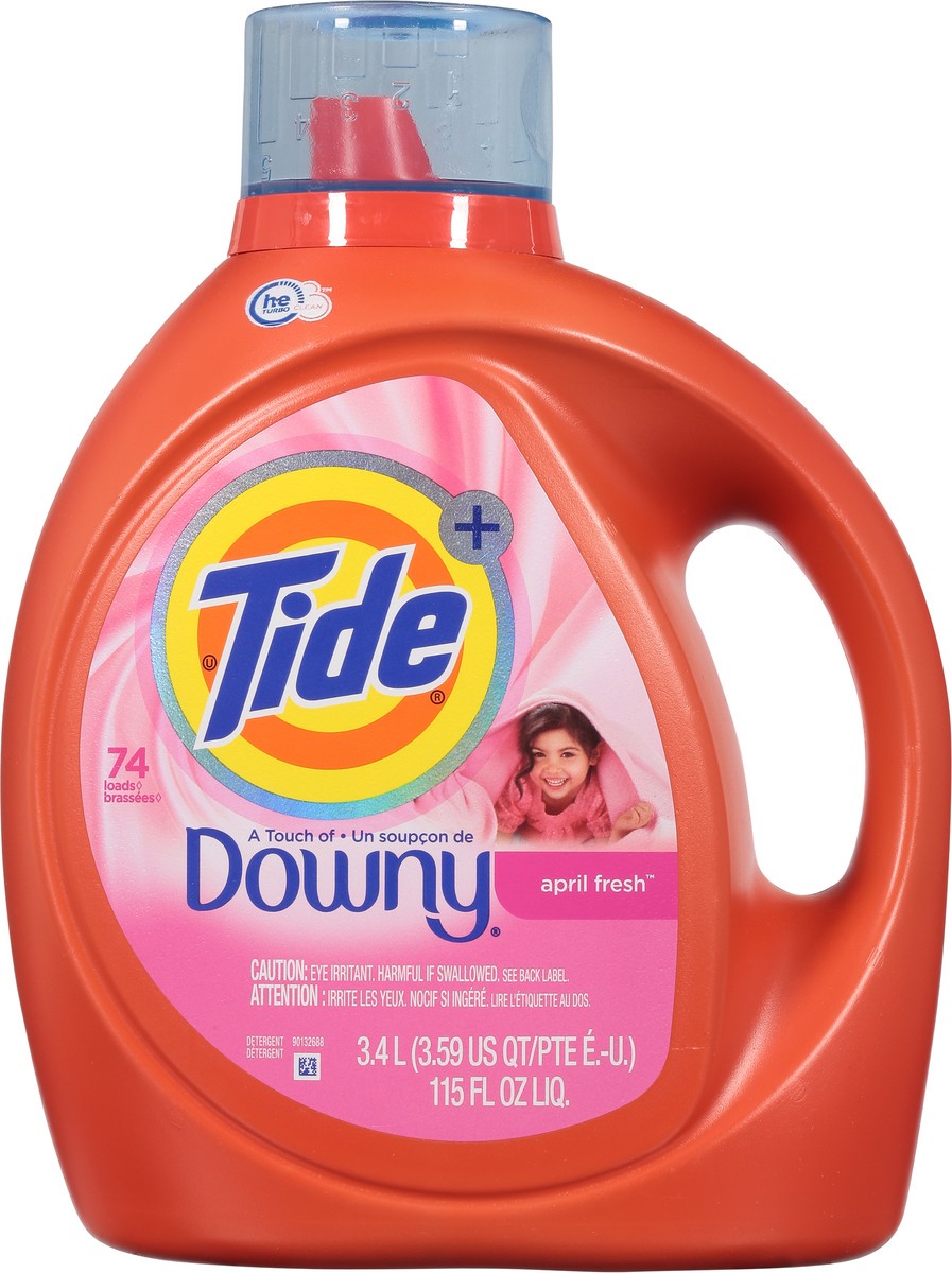 slide 9 of 9, Tide Plus Downy April Fresh Liquid Laundry Detergent, 115 fl oz
