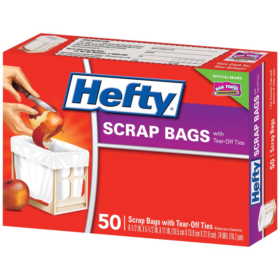 slide 3 of 6, Hefty Scrap Bags, 50 ct
