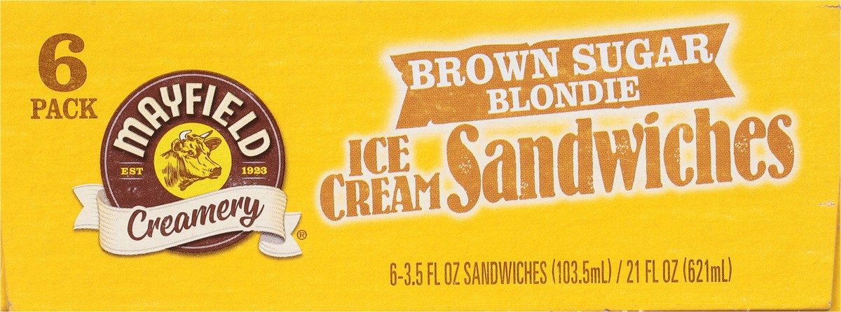 slide 4 of 9, Mayfield Creamery Brown Sugar Blondie Ice Cream Sandwiches 6 ea, 6 ct