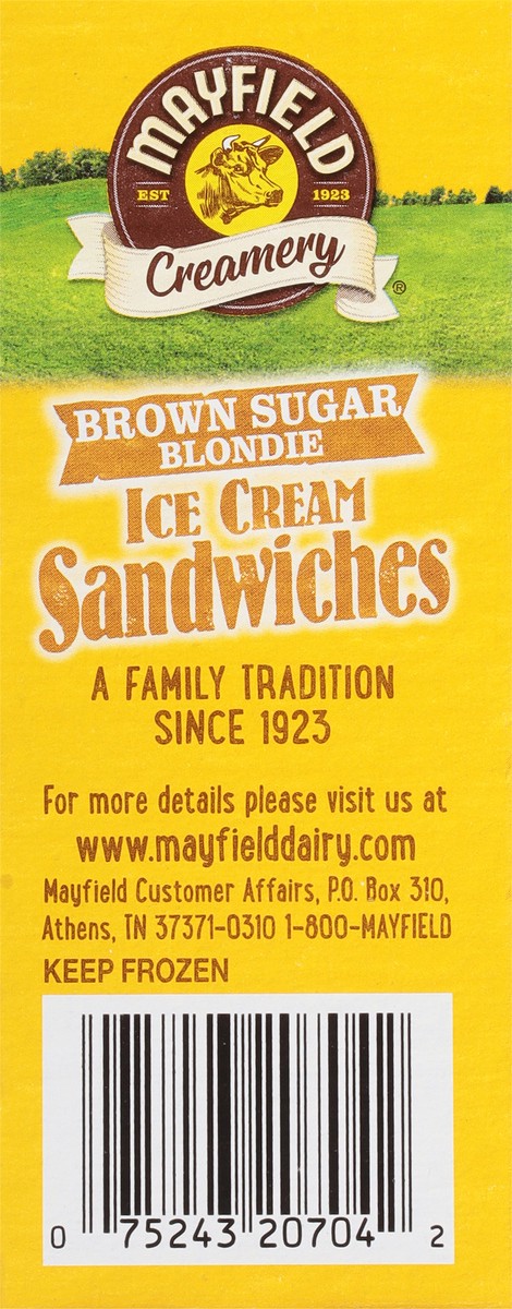 slide 5 of 9, Mayfield Creamery Brown Sugar Blondie Ice Cream Sandwiches 6 ea, 6 ct