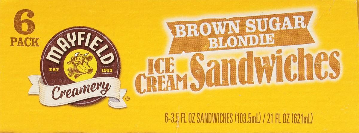 slide 7 of 9, Mayfield Creamery Brown Sugar Blondie Ice Cream Sandwiches 6 ea, 6 ct