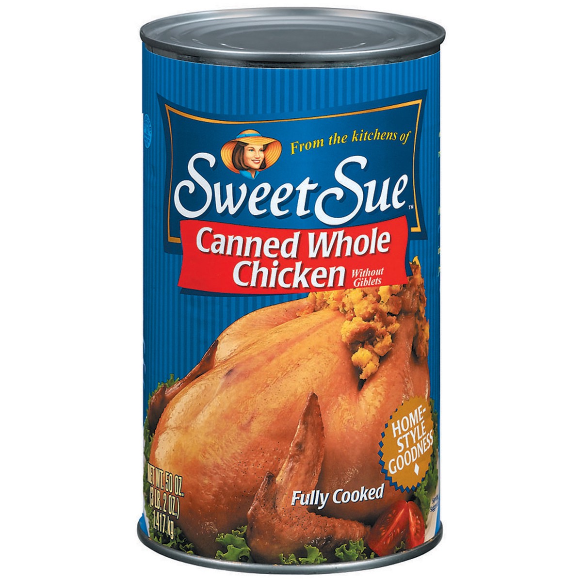 slide 1 of 5, Sweet Sue Canned Whole Chicken, 50 oz