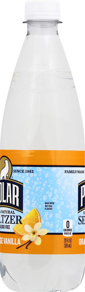 slide 11 of 13, Polar 100% Natural Orange Vanilla Seltzer - 20 oz, 20 oz