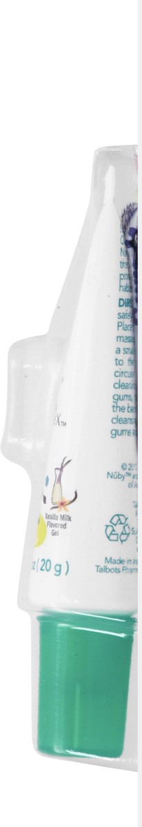 slide 8 of 9, Nuby Vanilla Milk Flavored Baby Tooth & Gum Cleaner Gel 0.75 oz, 0.75 oz