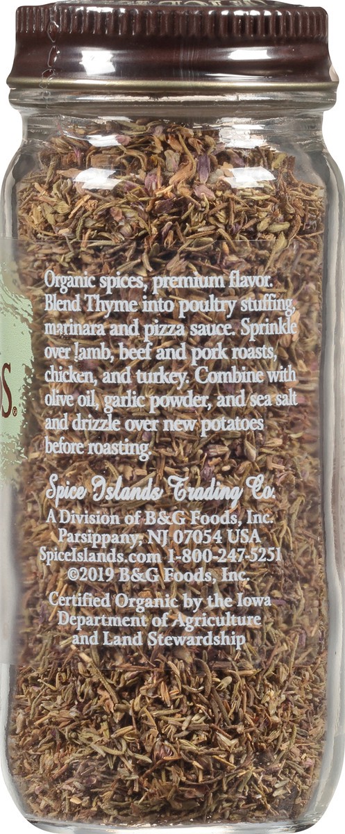 slide 6 of 7, Spice Islands Organic Thyme 0.7 oz. Jar, 0.7 oz