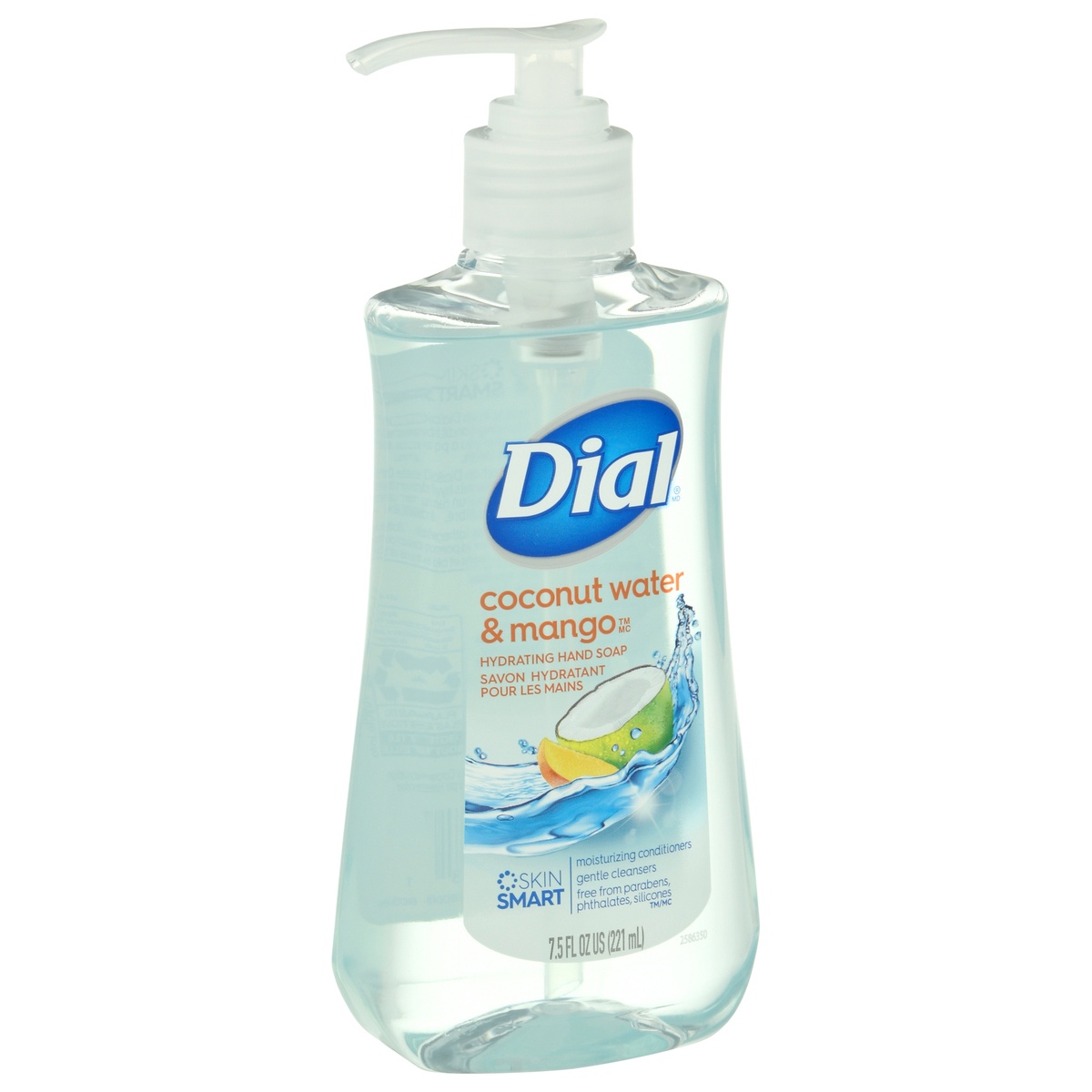 slide 2 of 9, Dial Coconut Water & Mango Hand Soap, 7.5 fl oz