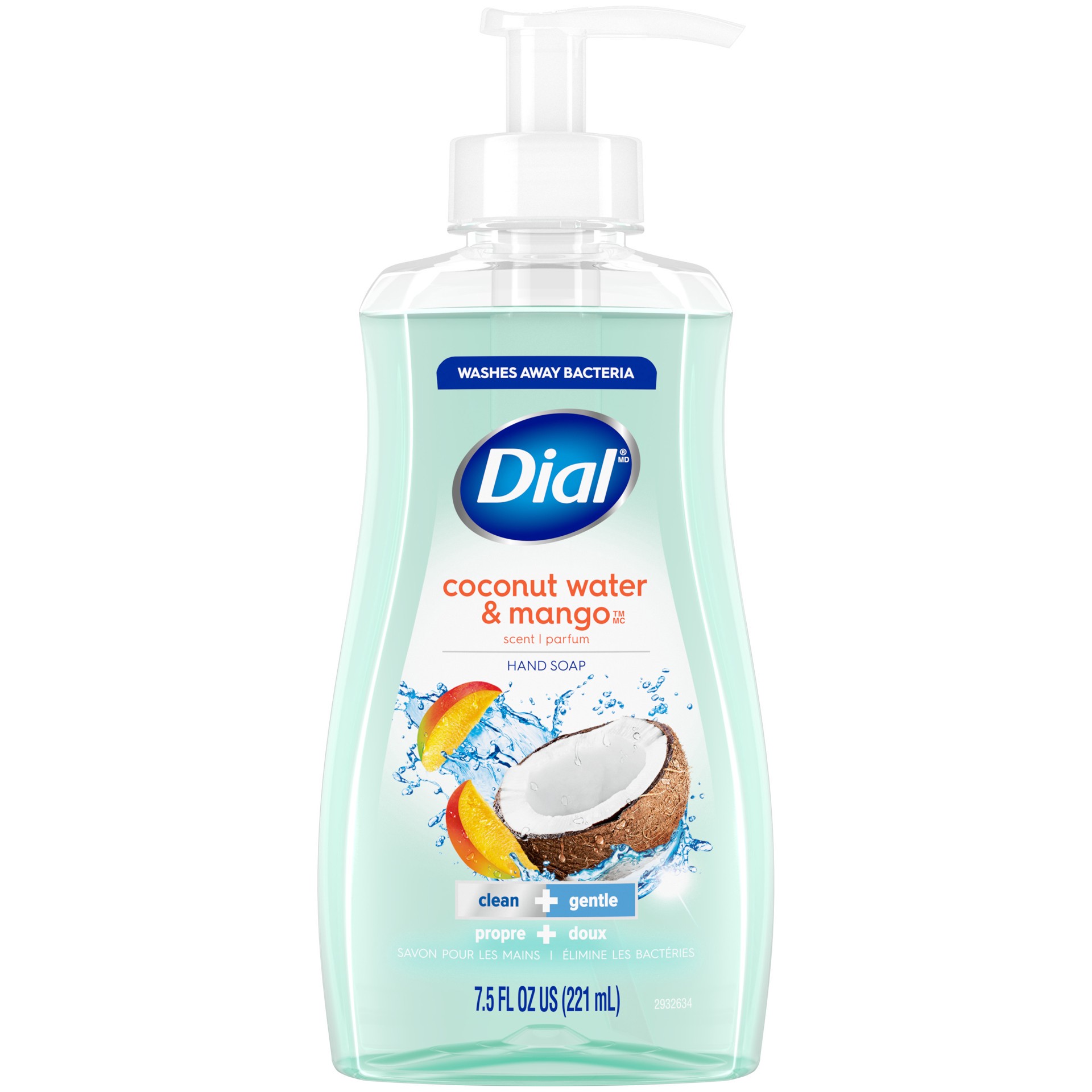 slide 4 of 5, Dial Coconut Water & Mango Scent Hand Soap 7.5 fl oz, 7.5 fl oz