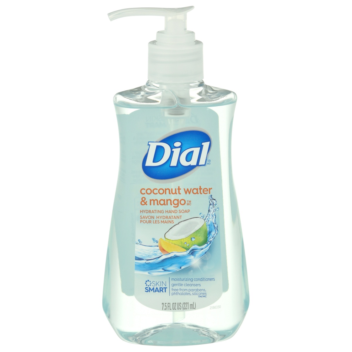 slide 1 of 9, Dial Coconut Water & Mango Hand Soap, 7.5 fl oz