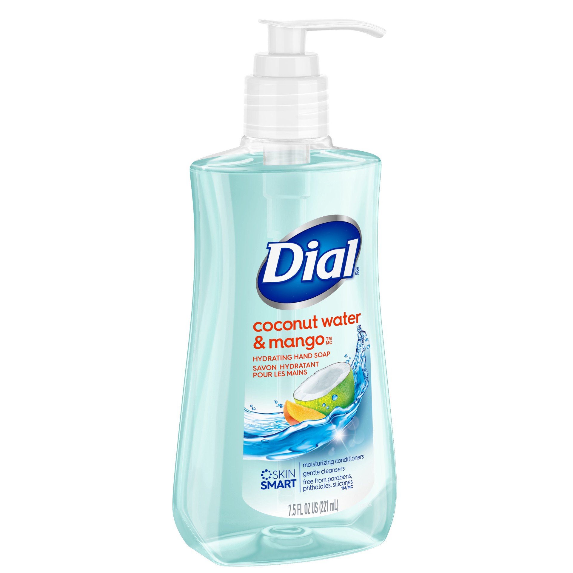 slide 2 of 5, Dial Coconut Water & Mango Scent Hand Soap 7.5 fl oz, 7.5 fl oz