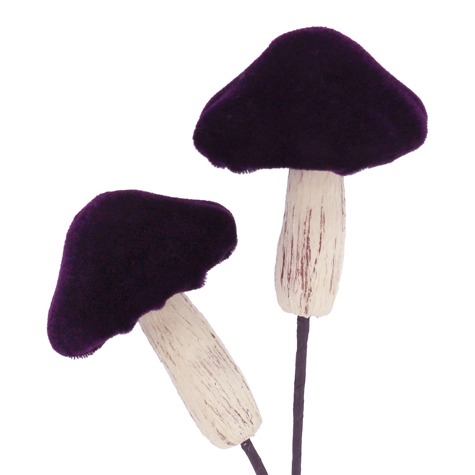 slide 2 of 2, 11.5" Purple Velvet Mushroom Pick By Ashland, 11.5 in