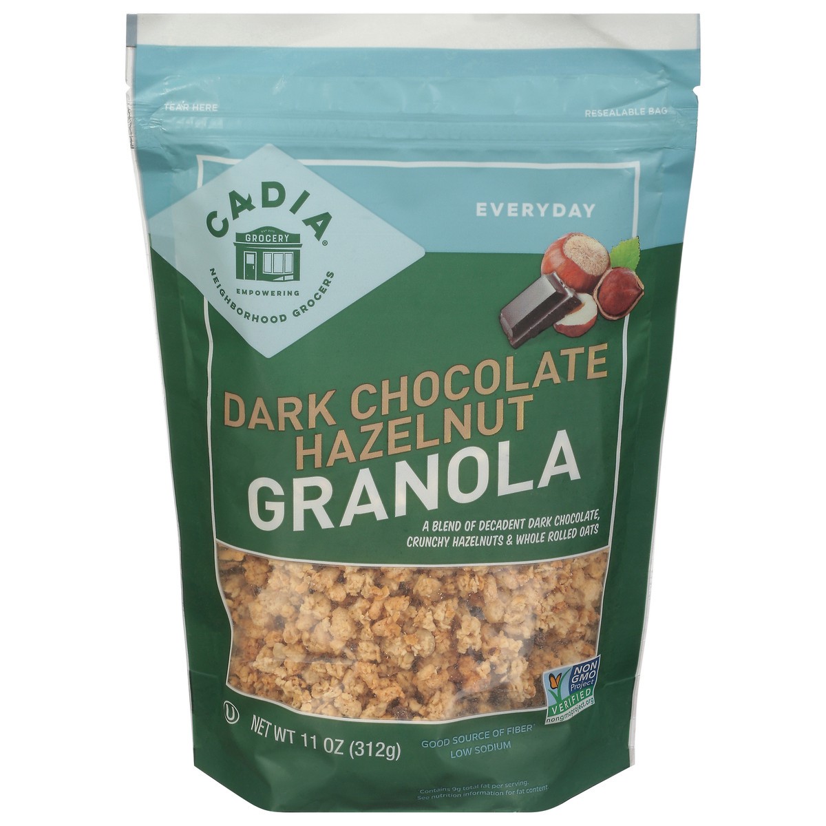 slide 1 of 9, Cadia Dark Chocolate Hazelnut Granola 11 oz, 11 oz