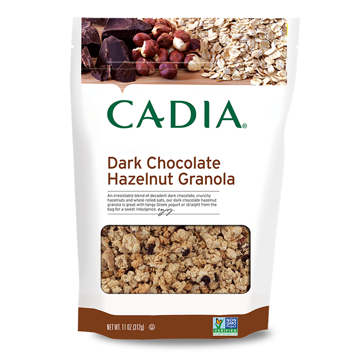 slide 1 of 1, Cadia Dark Chocolate Hazelnut Granola, 11 oz