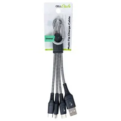 Cellcandy 4-In-1 Charge Cable - Grey/White