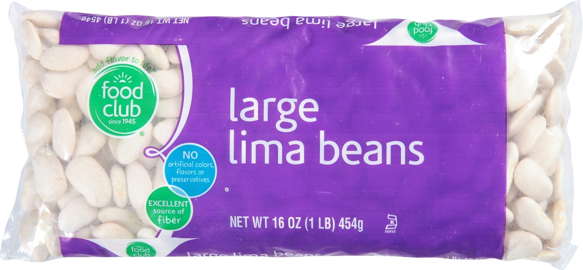 slide 9 of 11, Food Club Large Lima Beans, 1 ct
