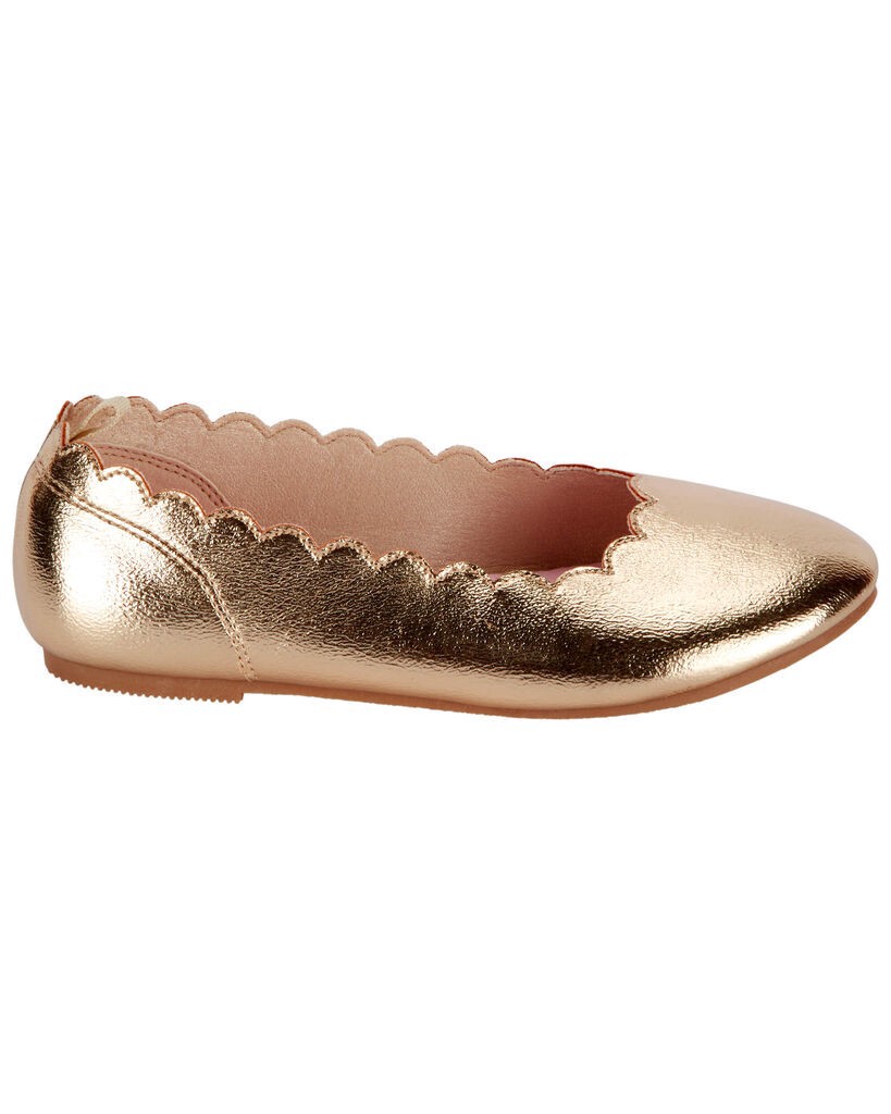 slide 6 of 6, Carter's Kid Ballet Flats Gold 2Y, 1 ct