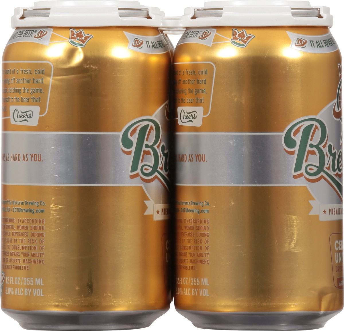 slide 6 of 12, Center of the Universe Brewing Co. Premium Craft Lager Brewski 6 - 12 fl oz Cans, 6 ct