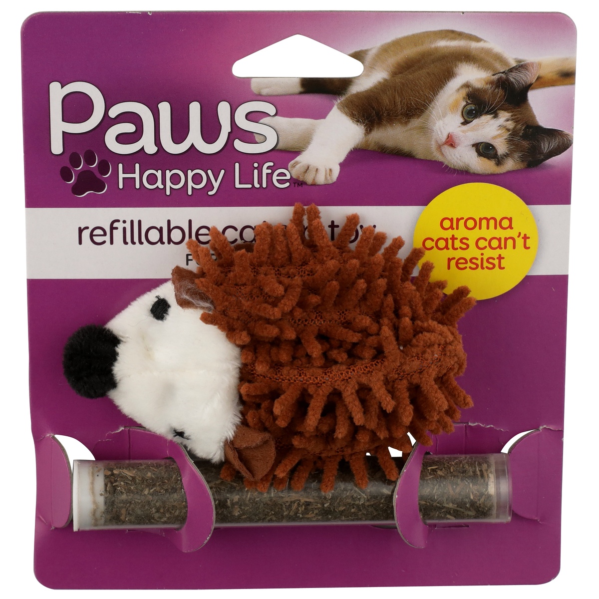 slide 1 of 1, Paws Happy Life Premium Fuzzy Mouse with Catnip, 1 ct