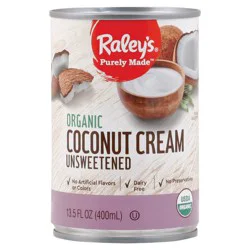 Raley's Purely Made Organic Coconut Cream 13.5 oz