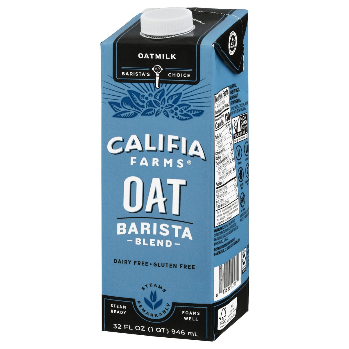 slide 7 of 9, Califia Farms Barista Blend Oatmilk 32 fl oz, 32 fl oz