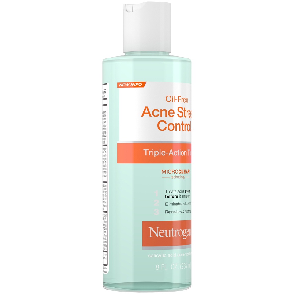 slide 2 of 6, Neutrogena Oil-Free Acne Stress Control Triple-Action Toner, 8 fl oz