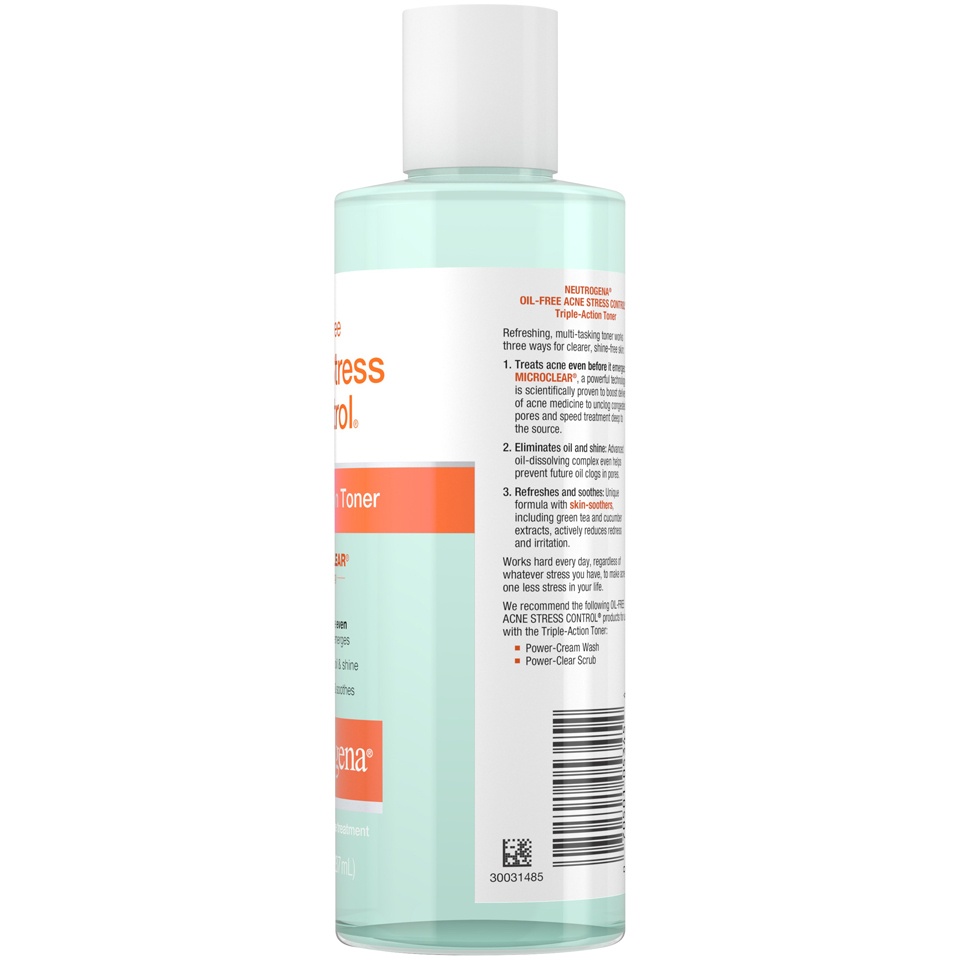 slide 5 of 6, Neutrogena Oil-Free Acne Stress Control Triple-Action Toner, 8 fl oz