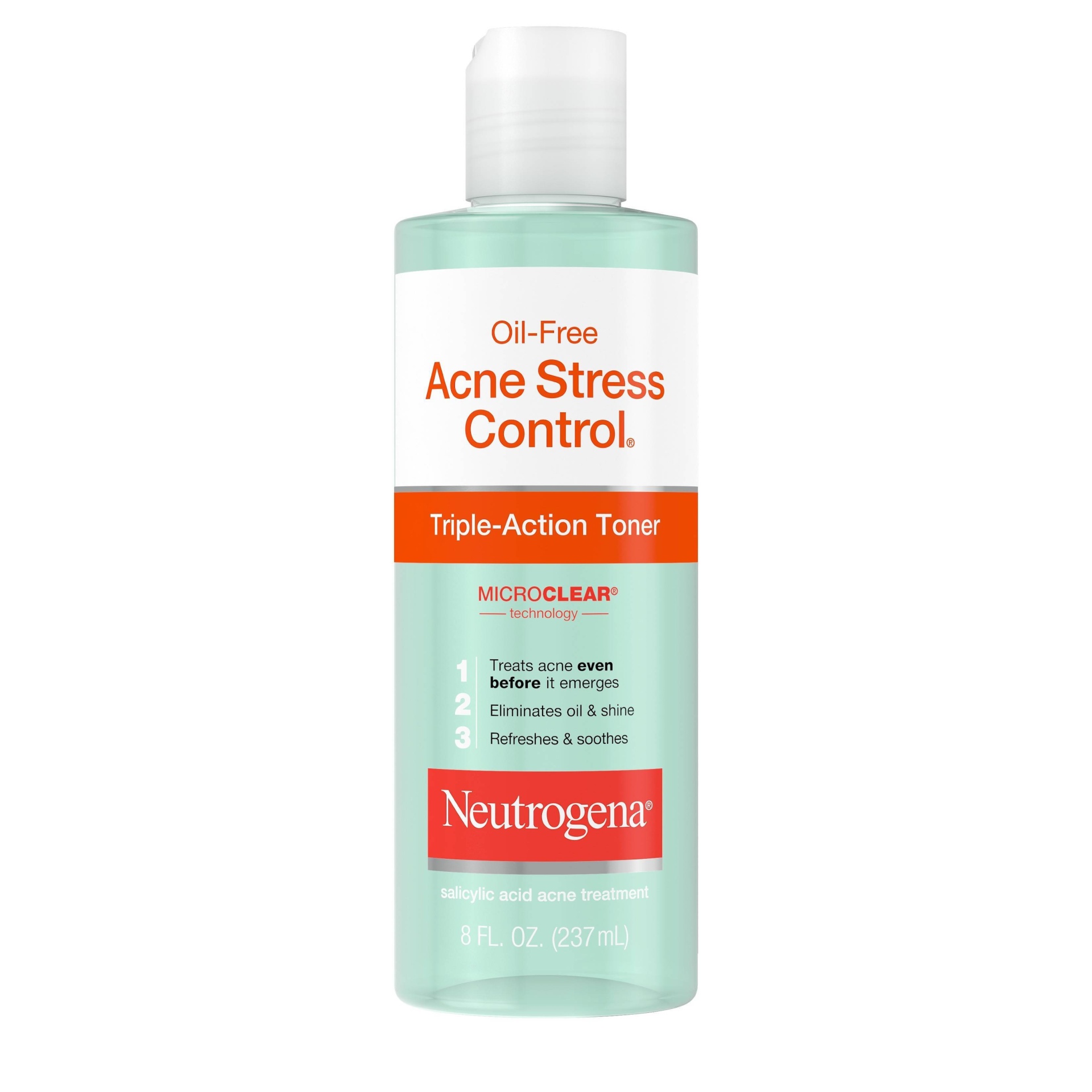 slide 1 of 6, Neutrogena Oil-Free Acne Stress Control Triple-Action Toner, 8 fl oz