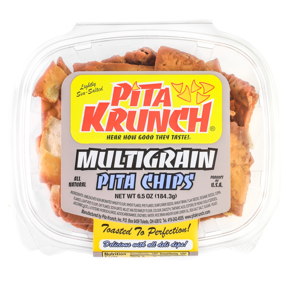 slide 1 of 1, Pita Krunch Chips Pita Multigrain, 6.5 oz