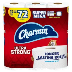 Charmin Ultra Strong Toilet Paper 12 Super Mega Roll, 396 Sheets Per Roll