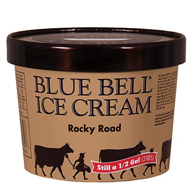slide 1 of 1, Blue Bell Rocky Road Ice Cream, 1/2 gal