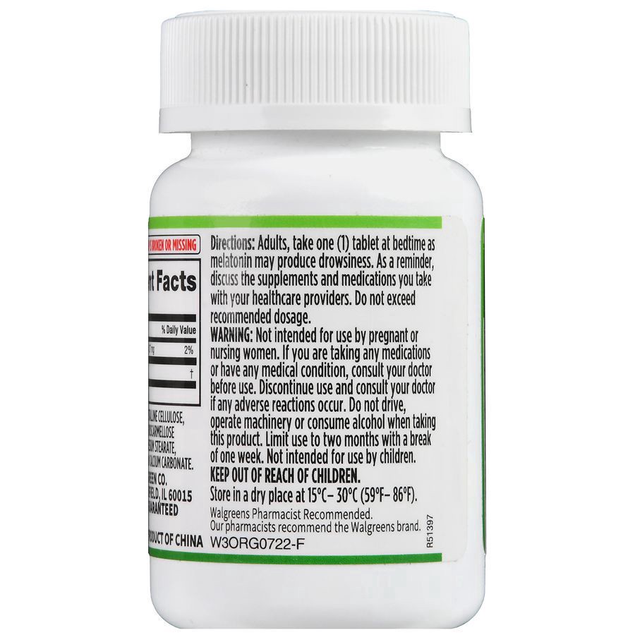 slide 5 of 5, Walgreens Melatonin 12mg, 60 ct