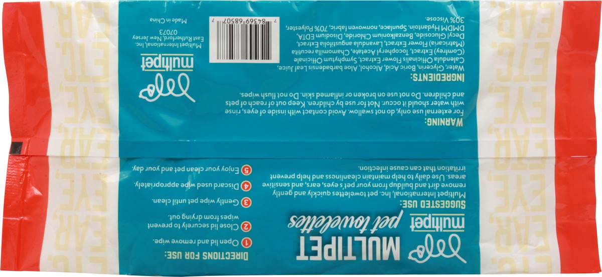 slide 8 of 9, MultiPet Pet Towelettes 50 ea Bag, 1 ct
