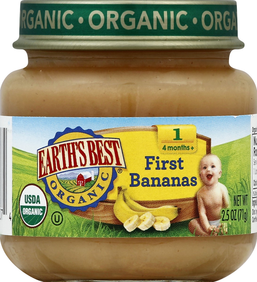 slide 5 of 6, Earth's Best Organic First Bananas Baby Food, 2.5 oz