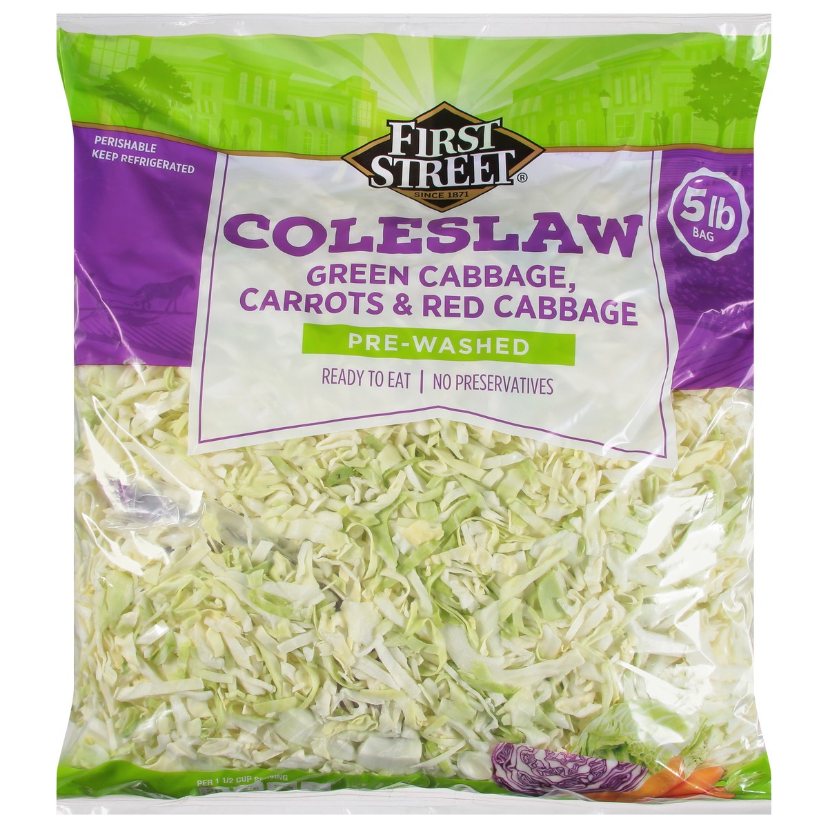 slide 10 of 14, First Street Fs/Sh Coleslaw, 5 lb