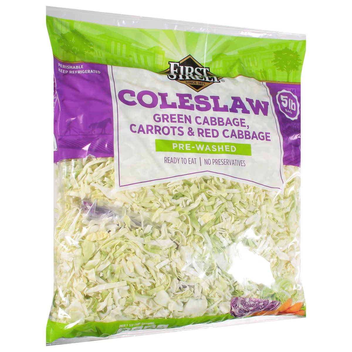 slide 2 of 14, First Street Fs/Sh Coleslaw, 5 lb