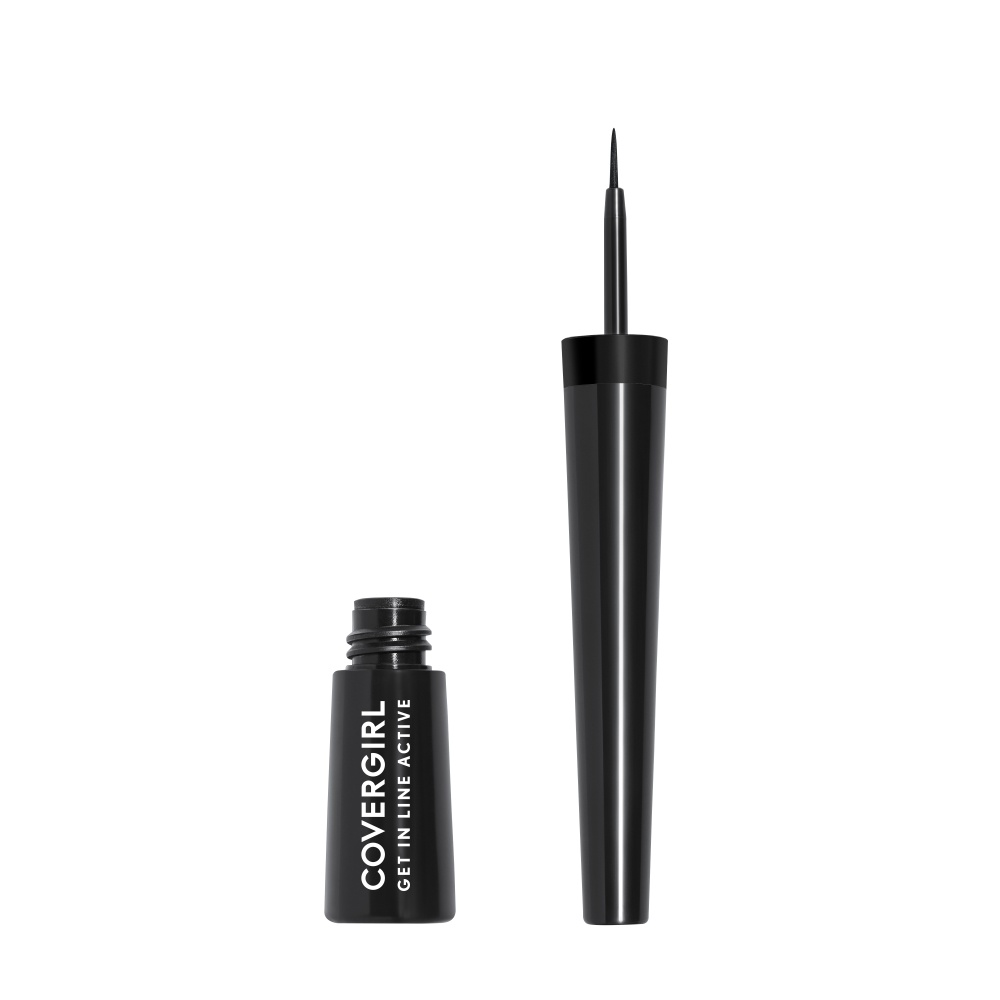 slide 1 of 1, Covergirl Get In Line Active Liquid Eyeliner, Amber Intensity 355, 2.5 ml