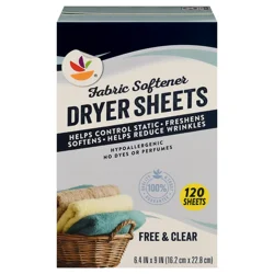 Giant Free & Clear Fabric Softener Dryer Sheets
