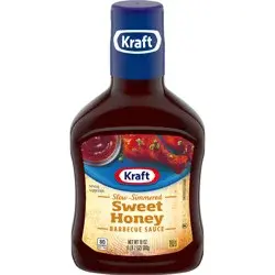 Kraft Sweet Honey Slow-Simmered Barbecue BBQ Sauce, 18 oz Bottle