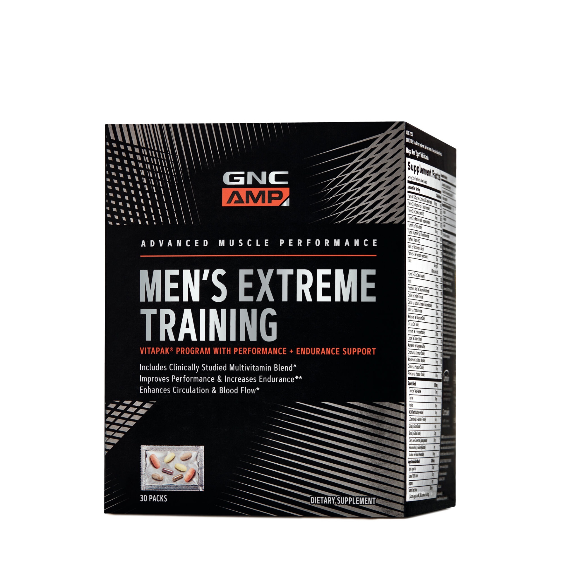 slide 1 of 1, GNC AMP Men's Extreme Training Vitapak Program With Performance + Endurance Support, 1 ct