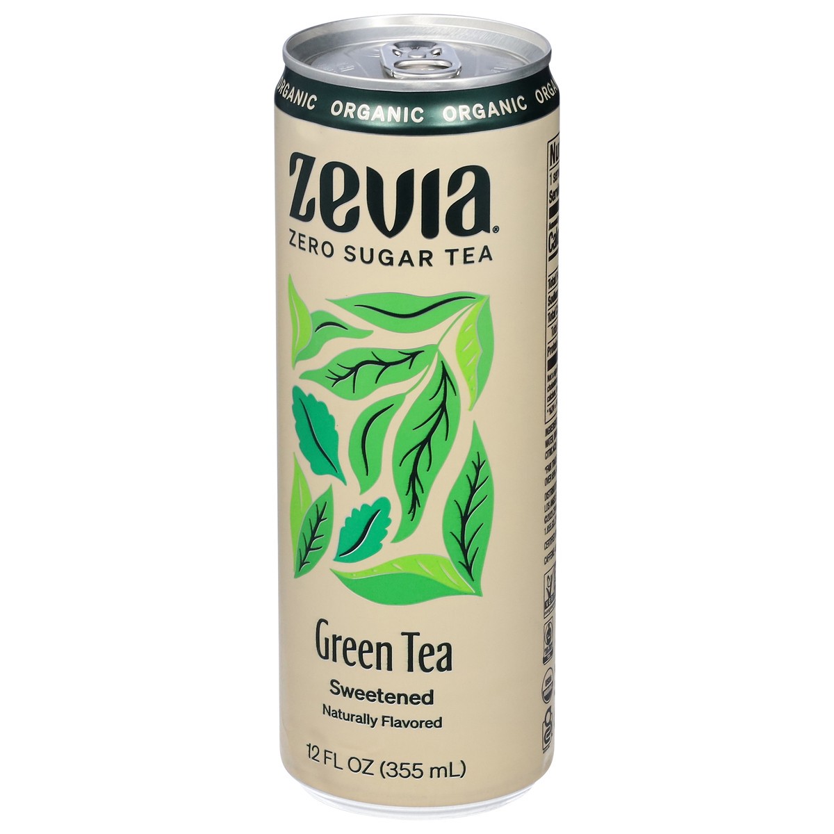 slide 2 of 13, Zevia Organic Sweetened Green Tea 12 fl oz, 12 oz