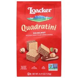 Quadratini Hazelnut Wafer Cookies Bite Size 4.41 oz