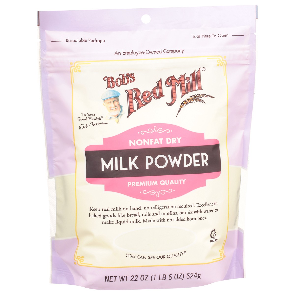 slide 2 of 9, Bob's Red Mill Premium Quality Nonfat Dry Milk Powder 22 oz, 22 oz