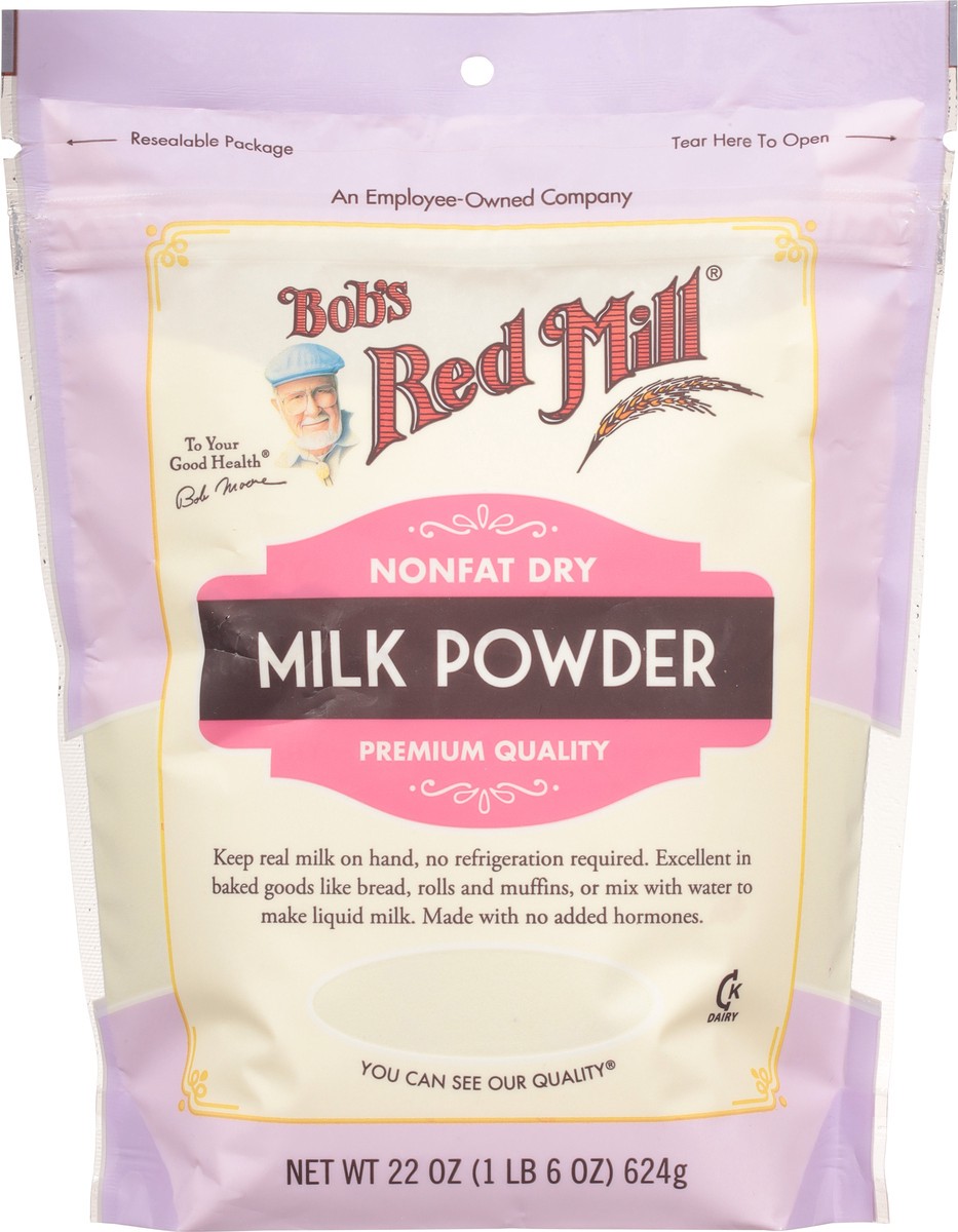 slide 6 of 9, Bob's Red Mill Premium Quality Nonfat Dry Milk Powder 22 oz, 22 oz