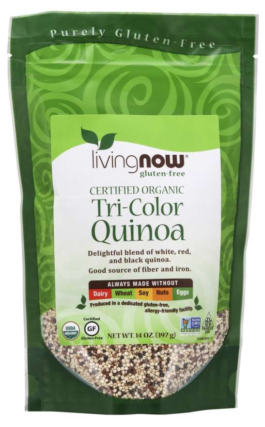 slide 1 of 1, Now Foods Tri-Color Quinoa, Organic, 14 oz