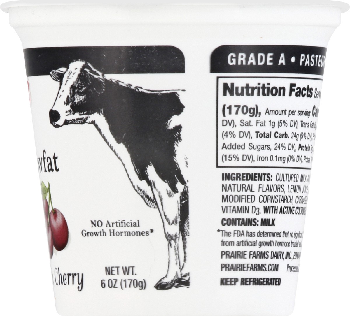 slide 12 of 12, Prairie Farms Lowfat Blended Black Berry Yogurt 6 oz, 6 oz